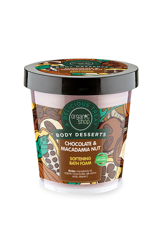 Body Desserts Chocolate and Macadamia Softening Bath Foam 450ml | Organic Shop | Natura Siberica