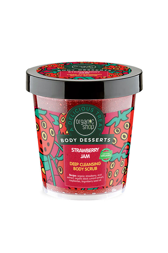 Body Desserts Strawberry Jam Deep Cleansing Body Scrub 450ml | Organic Shop | Natura Siberica