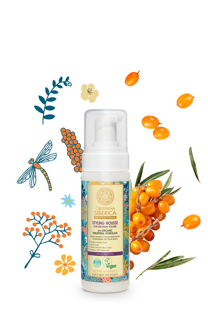 Oblepikha Siberica Maximum Volume Styling Mousse 170ml | Natura Siberica