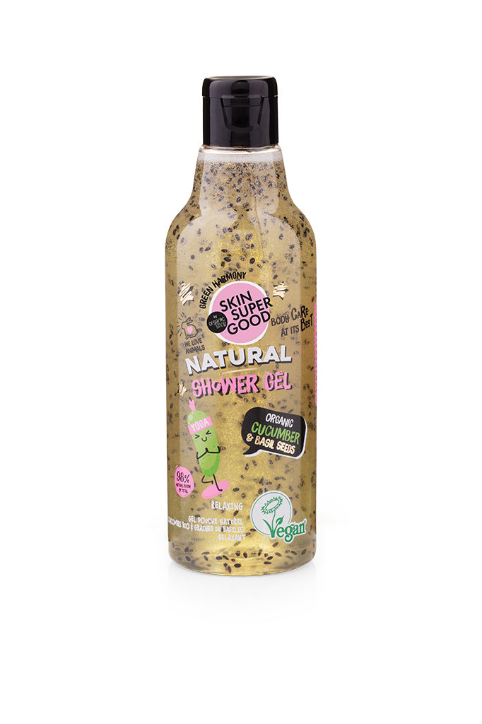 Cucumber and Basil Seed Shower Gel