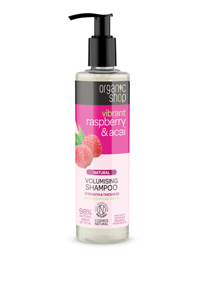 Organic Shop Raspberry and Acai Volumising Shampoo 280ml | Natura Siberica